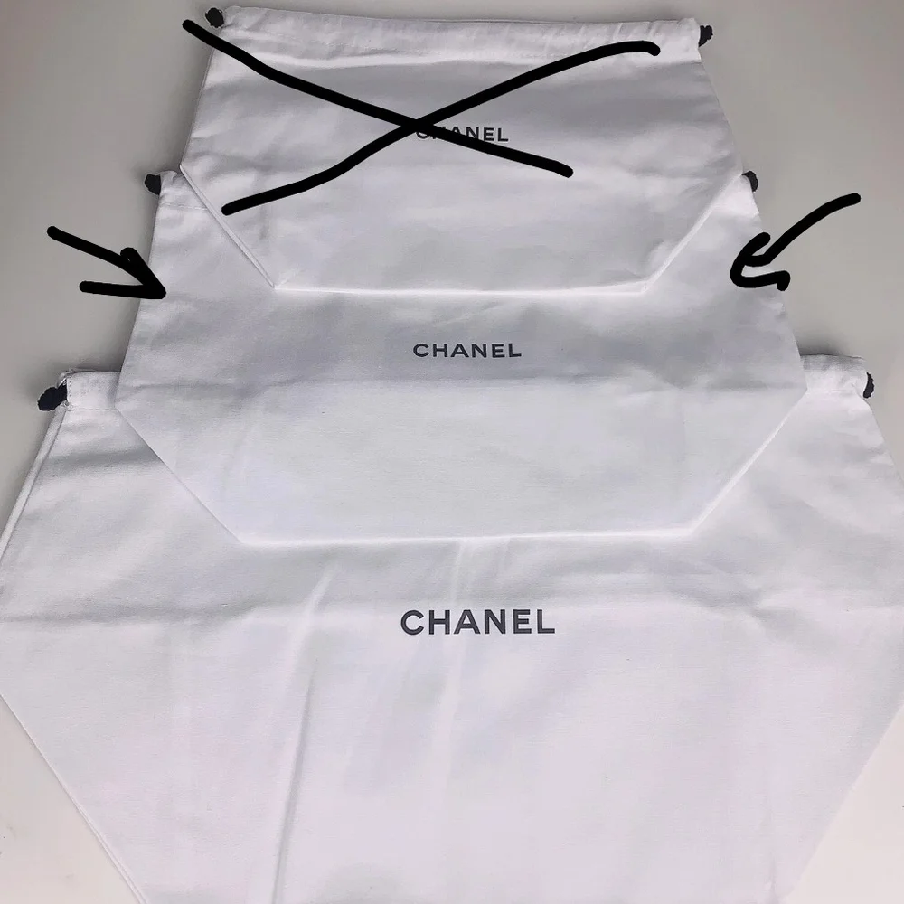 CHANEL Beauty MEDIUM Organic Cotton Drawstring Dust Bag 12